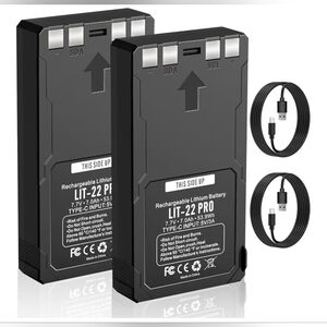 2Pack 7000mAh LIT-22 Battery for SPYPOINT Cellular Trail Cameras Flex-M Flex-S